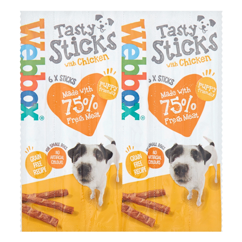 WEBBOX SMALL DOG STICKS CHICKEN 30G