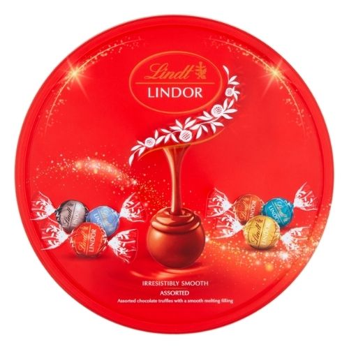 LINDT LINDOR ASSORTED CHOCOLATE SELECTION TIN 450G-XMAS