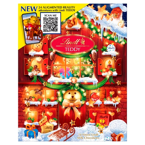 LINDT TEDDY ADVENT CALENDAR 250G-XMAS