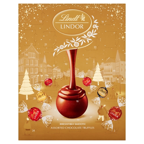 LINDT LINDOR GOLD ASSORTED ADVENT CALENDAR 233G-XMAS