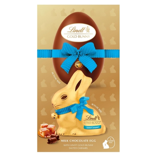 LINDT GOLD BUNNY EGG GOLDEN CARAMEL 195G-EASTER