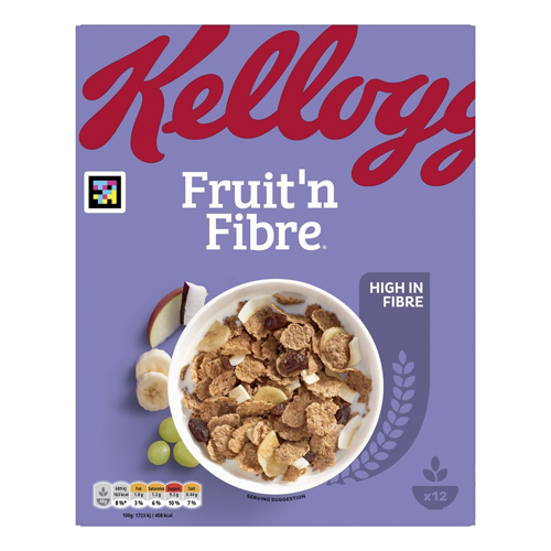 KELLOGG'S FRUIT 'N FIBRE BREAKFAST CEREAL 500G