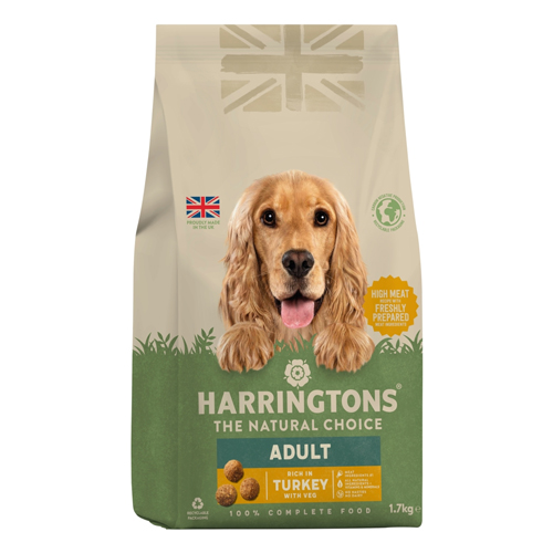 HARRINGTONS RICH IN TURKEY WITH VEG DRY ADULT DOG FOOD 1.7KG