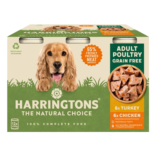 HARRINGTONS POULTRY WET DOG FOOD CANS 400G