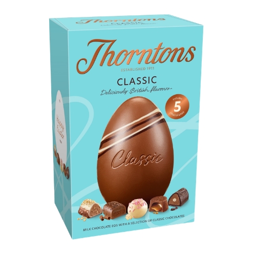 THORNTONS CLASSIC COLLECTION MILK CHOCOLATE EASTER EGG WITH CHOCOLATES150G-EASTER