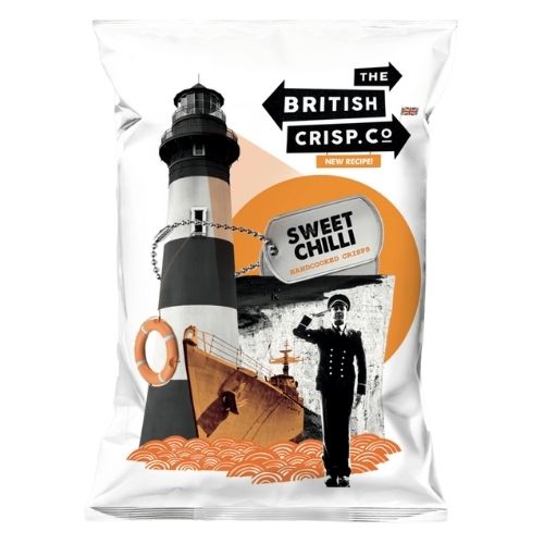 THE BRITISH CRISP CO SWEER CHILLI HANDCOOKED CRISPS 40G