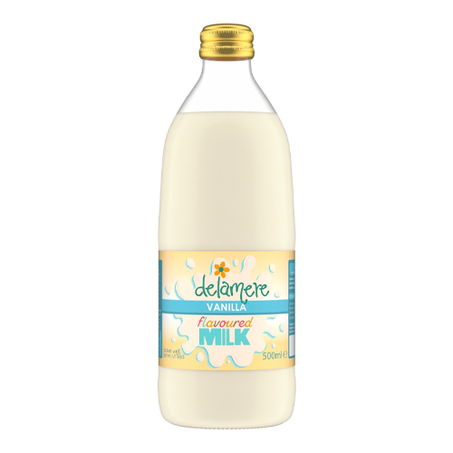 DELAMERE VANILLA FLAV MILK 500ML