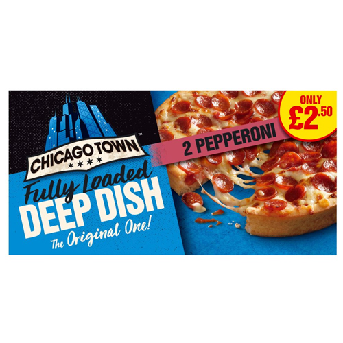 CHICAGO TOWN 2 DEEP DISH PEPPERONI PMP £2.50 310G