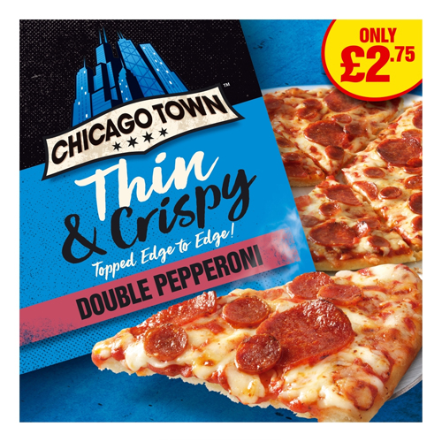 CHICAGO TOWN THIN & CRISPY PEPPERONI PMP £2.75 305G
