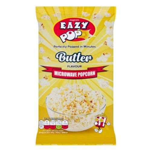 EAZYPOP BUTTER MICROWAVE POPCORN 85G