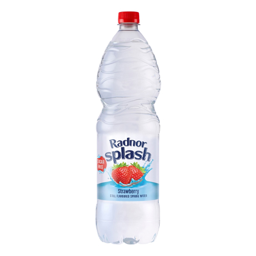 RADNOR SPLASH STRAWBERRY STILL FLAVOURED SPRING WATER 1.5L