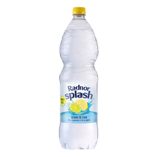 RADNOR SPLASH LEMON & LIME STILL FLAVOURED SPRING WATER 1.5L