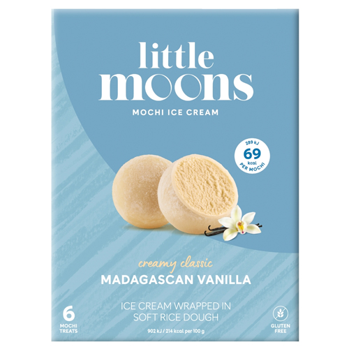 LITTLE MOONS VANILLA MOCHI ICE CREAM 6PK