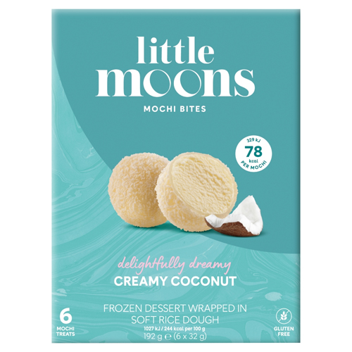 LITTLE MOONS COCONUT ICE CREAM MOCHI 6PK