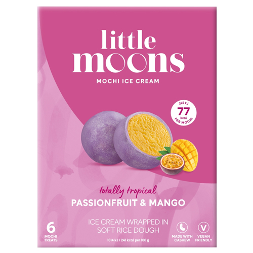 LITTLE MOONS TROP PASSION & MANGO MOCHI ICE CREAM 6PK