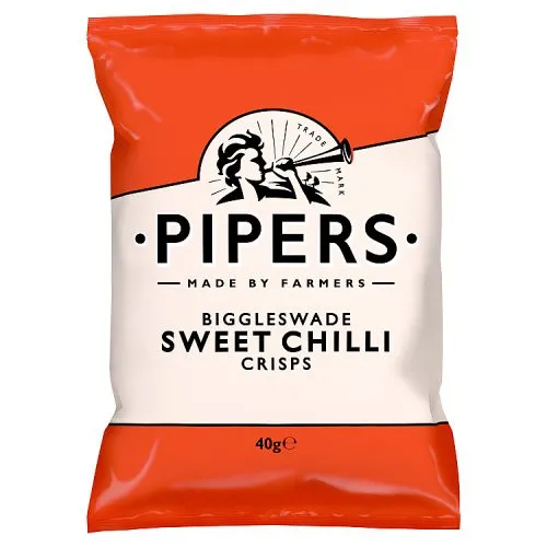 PIPERS BIGGLESWADE SWEET CHILLI CRISPS 40G