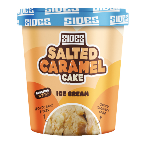 SIDES SALTED CARAMEL CAKE ICE CREAM 500ML