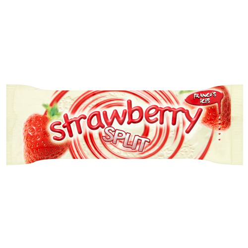 FRANCO'S ICES STRAWBERRY SPLIT ICE LOLLY 30 X 70ML