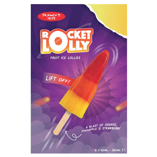 FRANCO'S ROCKET LOLLIES PMP £2.00 6PK
