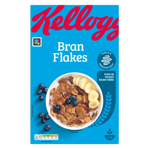 KELLOGG'S BRAN FLAKES BREAKFAST CEREAL 18X 500G