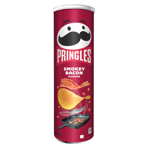 PRINGLES SMOKEY BACON CRISPS 185G