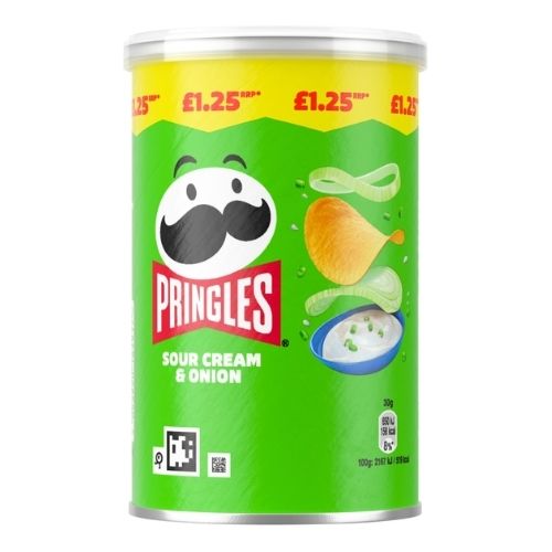 PRINGLES SOUR CREAM & ONION SHARING CRISPS PMP £1.25 70G