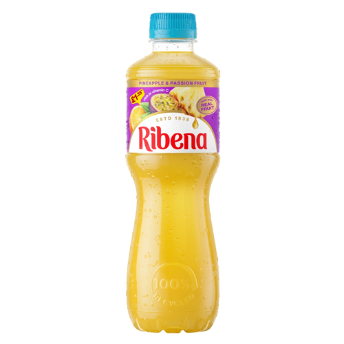 RIBENA PINEAPPLE & PASSIONFRUIT PMP £1.35 500ML
