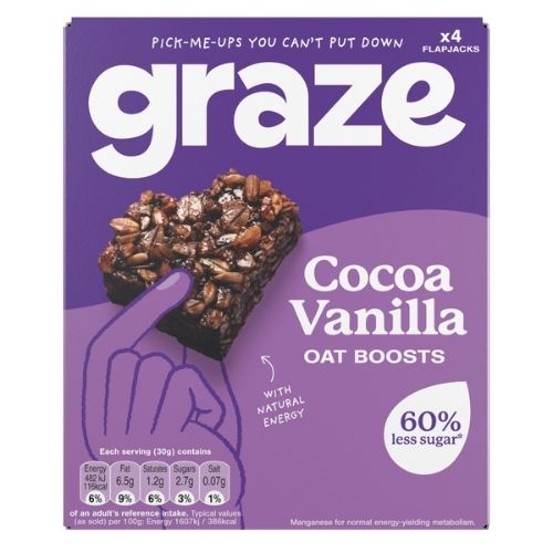 GRAZE COCOA VANILLA OAT BOOSTS 4PK 120G