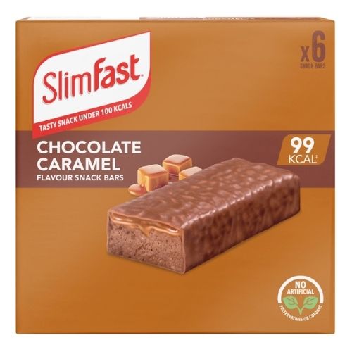 SLIMFAST CHOCOLATE CARAMEL TREATS SNACK BARS 6 X 26G (156G)