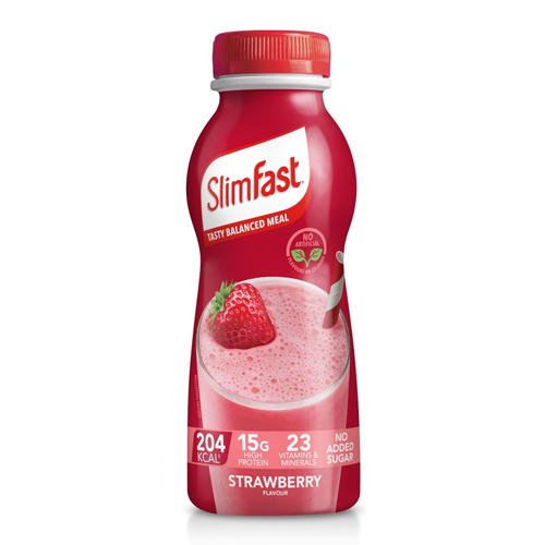 SLIMFAST MEAL REPLACEMENT SHAKE STRAWBERRY MILKSHAKE 325ML