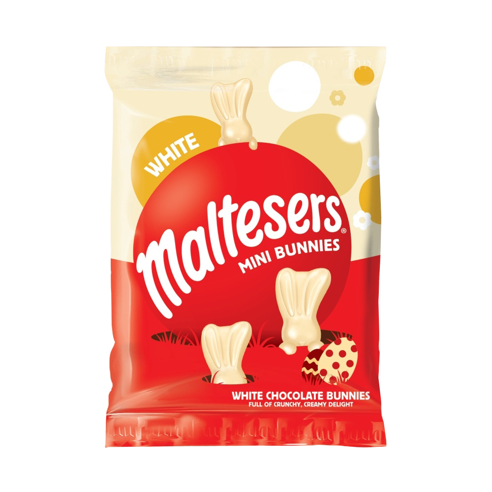 MALTESERS WHITE CHOCOLATE MINI BUNNIES BAG 58G-EASTER