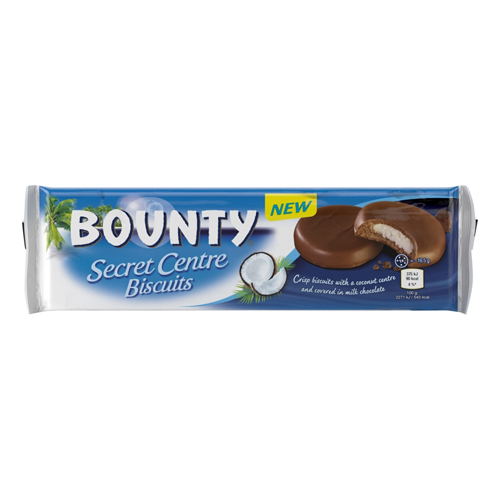 BOUNTY SECRET CENTRE BISCUITS 132G-UK