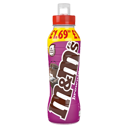 M&M'S CHOCOLATE BROWNIE MILK SHAKE DRINK PMP £1.69 350ML