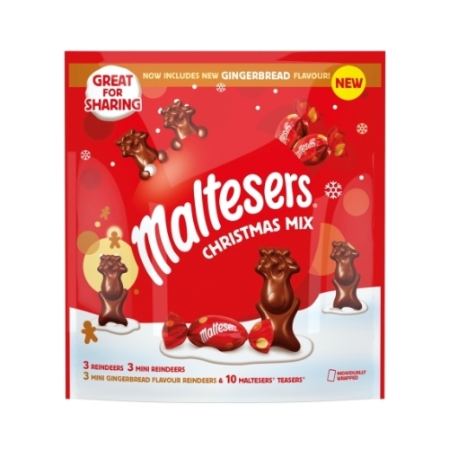 MALTESERS MILK CHOCOLATE & GINGERBREAD CHRISTMAS POUCH 240G