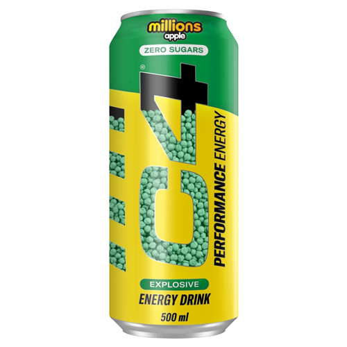 C4 ENERGY MILLIONS APPLE EXPLOSIVE ZERO SUGAR CAN 500ML