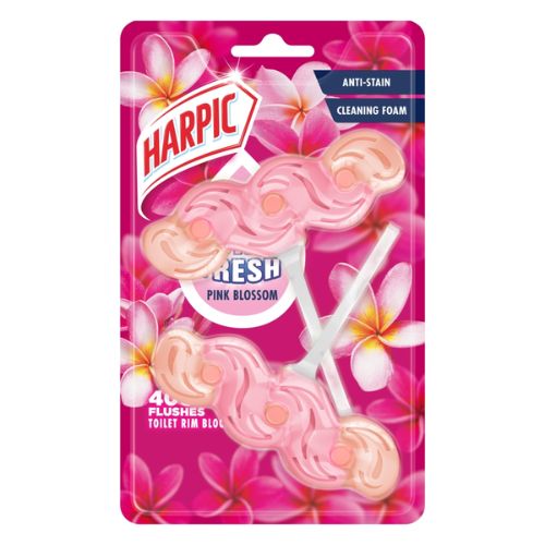 HARPIC ACTIVE FRESH PINK BLOSSOM TOILET RIM BLOCK 2S 35G
