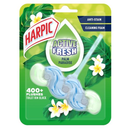HARPIC ACTIVE FRESH PALM PARADISE TOILET RIM BLOCK 1S 35G