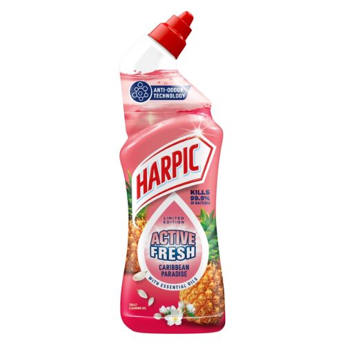 HARPIC ACTIVE FRESH CARIBBEAN PARADISE TOILET CLEANING GEL 750ML