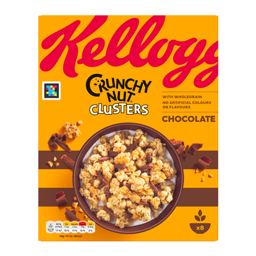 KELLOGG'S CRUNCHY NUT CHOCOLATE CLUSTERS BREAKFAST CEREAL 400G