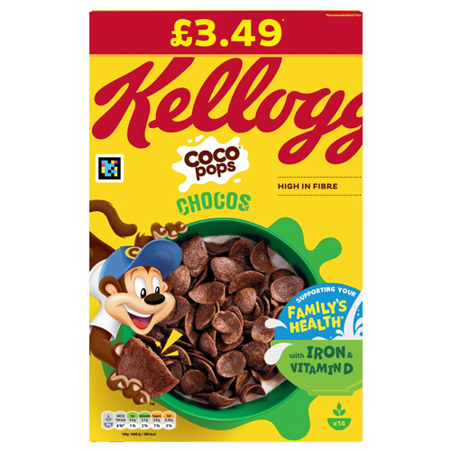 KELLOGG'S CORN FLAKES BREAKFAST CEREAL PMP £3.49 430G