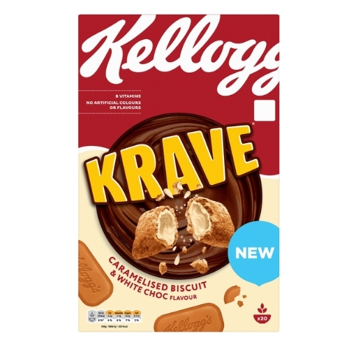 KELLOGG'S KRAVE CARAMELISED BISCUIT FLAVOUR BREAKFAST CEREAL 620G