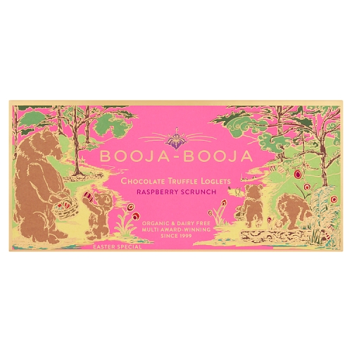 BOOJA-BOOJA RASPBERRY SCRUNCH CHOCOLATE TRUFFLE LOGLETS 115G