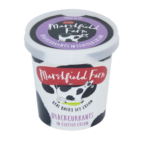 MARSHFIELD BLACKCURRANTS IN CLOTTED CREAM CUP 125ML