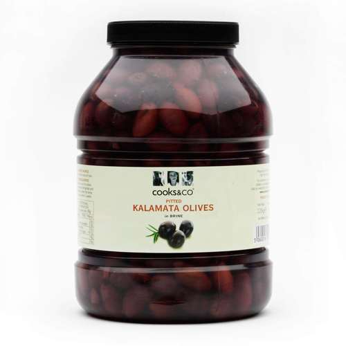 COOKS & CO PITTED BLACK OLIVES 2KG