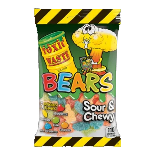 TOXIC WASTE SOUR GUMMY BEARS 142G