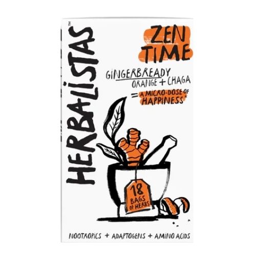 HERBALISTAS 18S ZEN TIME GINGERBREADY ORANGE + CHAGA BAGS OF HERBS 40G