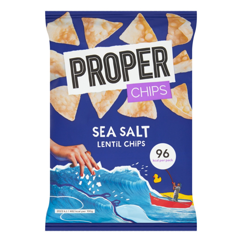 PROPERCHIPS SEA SALT LENTIL CHIPS 20G
