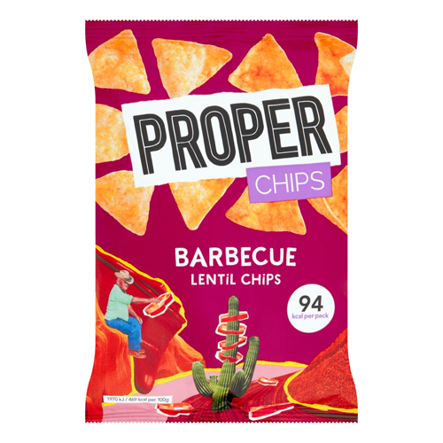 PROPERCHIPS BARBECUE LENTIL CHIPS 20G