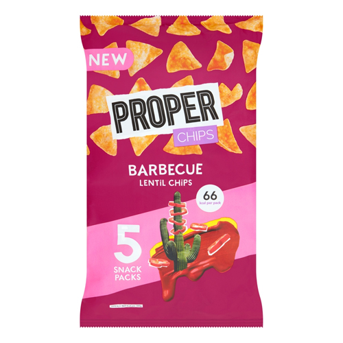 PROPER CHIPS BARBECUE LENTIL CHIPS  5 X 14G (70G)