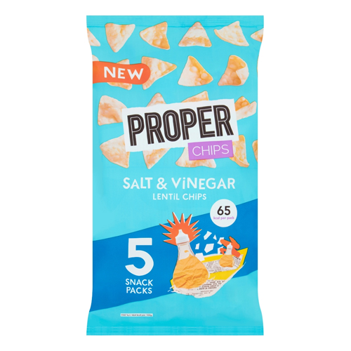 PROPER CHIPS SALT & VINEGAR LENTIL CHIPS 5 X 14G (70G)
